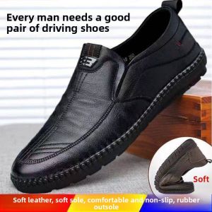 Tagu Selected Good Leisure Shoes Driving Mens Business Shoes 2025 New Model Fashionable Casual Leather Shoes for Men