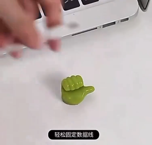 klip mini model jempol serbaguna - klip kabel jempol mini -klip jempol motif unik-dc