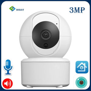 NICELECT 3MP Security Protection PTZ WIFI Camera Wireless Auto Tracking Cctv IP Video Surveillance Night Vision Cloud Smart Home Cam Icsee