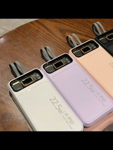 Mini Power Bank Original Brand 50000mAh Power Bank Fast Charging With Built-In Cord For Apple, Xiaomi, Oppo, Huawei Charger