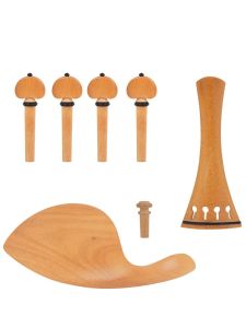 IRIN | IRIN Violin Parts Kit Tailpiece Tuning Pegs Chin Rest Africa Rose Wood Classic Polished Fitting For 4/4 3/4 Violin Parts