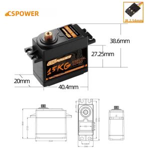 DSpower Bộ Bánh Răng Kim Loại Kỹ Thuật Số Chống Nước Cho Xe RC Máy Bay Trực Thăng Thuyền - Tỷ Lệ 1/8 1/10 1/14 1/16 - Tùy Chọn 21g 25g 2kg 6kg 9kg 15KG