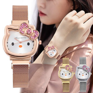Hello Kitty Đồng Hồ Cho Phụ Nữ Dành Cho Người Lớn đồng hồ thạch anh Cho đồng hồ hoạt hình cho trẻ em Cho Phụ Nữ Lưới Nam Châm đồng hồ vòng đeo tay Cho không thấm nước cho nữ đồng hồ đeo tay đồng hồ học sinh Phụ Nữ Giản Dị Đồng Hồ đồng hồ tự động Ban Đầu C