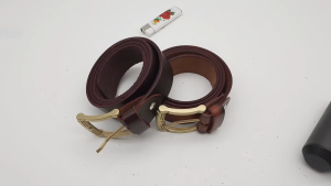 Dây nịt nam da bò chấy biên DHM-516 | Khoá kim mạ đồng kiểu bo tròn thời trang | Bảo hành 12 tháng