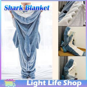 Shark Blanket Parties Plush Funny Clothing Comfortable Cosplay Shark Costume Lounge Homewear for Lazy Days
