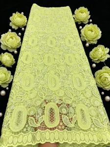 2026 High-Quality Nigerian Tulle Lace Fabric for Wedding Dress Embroidery Sequins Party Guipure Chiffon Sewing AT2721