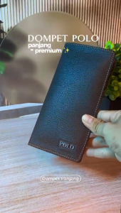 Dompet Panjang POLO Pria Kulit PU Hitam 8 Slot Kartu Dompet Pria Fashion Elegan Premium Terbaru 2025