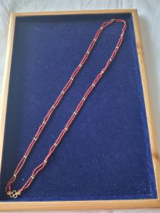 Indian Thali Chain With Red Beads - Double Layer (2 Layer) Imitation Jewelry