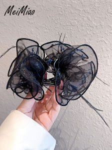 2024 ใหม่คลิปยูนิคอร์นสีดำผ้าตาข่ายปีกผีเสื้อคลิปสัตว์ทะเลฉลามสำหรับผมครึ่งหัวแบบลำลองสำหรับผู้หญิงและเด็ก