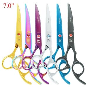 Meisha 7 Inch Chuyên Nghiệp Cho Thú Cưng Kéo Thép Không Gỉ Chó Cắt Cong Kéo Cắt Động Vật Mỏng Bấm Dụng Cụ Tạo Kiểu B0015A