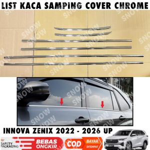 List Kaca Samping Innova Zenix 2022 2024 2025 2026 up Cover Chrome