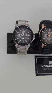 [✅COD] PROMO FASHION WATCH PREMIUM Jam Tangan Kasual ANALOG Mewah MORGAN MILLER Original New Series PRIA Terlaris RANTAI STAINLESS Diameter : 46 cm TANGGAL AKTIF✅ CHRONO VARIASI (OFF) Free BOX Exclusive Dan BATERAI Cadangan WATER RESIST 100M {TAHAN AIR}