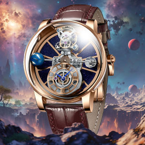 Đồng Hồ Đeo Tay Bằng Da Chống Thấm Nước Dành Cho Nam PINDU Design Với Thang Đo Số La Mã Gương Cong Thiết Kế Trong Suốt Đồng Hồ Đeo Tay Thạch Anh Chống Sốc Dành Cho Thời Trang Thường Ngày