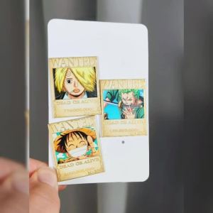 Bandai | Bộ Ghim Men Hình Áp Phích Truy Nã Nhóm Mũ Rơm One Piece - 6 Huy Hiệu Kim Loại Nhân Vật Độc Đáo Đồ Trang Sức Sưu Tầm Dành Cho Người Hâm Mộ