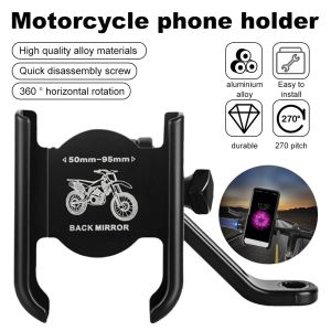 Rotatable Motorcycle Bike Mobile Phone Bracket Handlebar Rearview Mirror Support for Easy Cycling Navigation Urban And Leisure