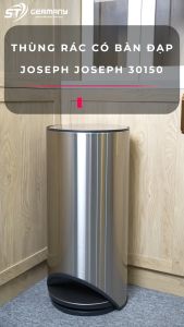 Thùng rác có bàn đạp Joseph Joseph 30152 30151 10L nội địa Đức thùng rác nhà bếp tiết kiệm không gian GermanySnT
