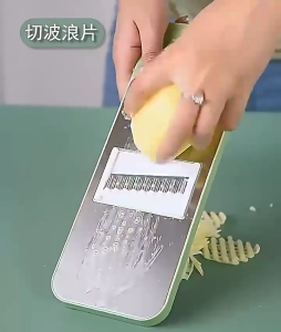 5 IN 1 Multifunction Mandoline Slicer cutter Vegetable Grater Penghiris ifungsi Peeler Garlic Kitchen 切菜器 刨丝器 切片机 切蒜蓉