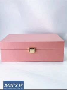 Hộp Gỗ Đựng Trang Sức Treo Dây Chuyền Vòng Tay 1 Tầng - Hộp Đựng Khuyên Tai - Trang Sức - Dây Chuyền Nhỏ Gọn - TS1G