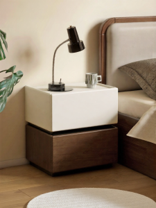 WEISHA | Modern Minimalist Small White Nightstand