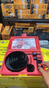 BISA COD KODENKI Hole Saw Set 16pcs Mata Bor Kayu Hidroponik Wood Holesaw Kit
