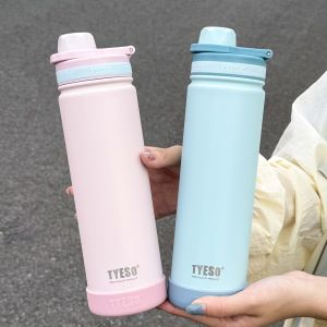1pc high-quality vacuum stainless steel insulated bottle 750 ML portable water cup with a handle and a carrying strap