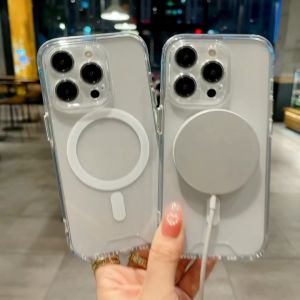 Transparent Magnetic Magsafe Phone Case for iPhone & Samsung Models
