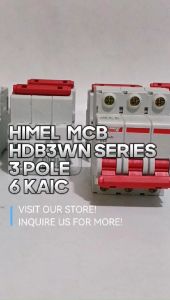 HIMEL MINIATURE CIRCUIT BREAKER HDB3wN | 6 KAIC | 3 POLE | 3a to 63a | VAT INCLUDED PRICES