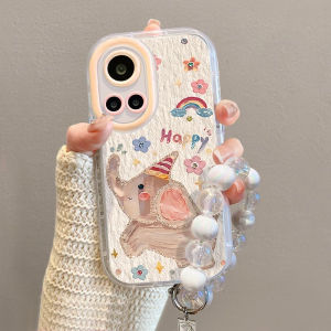 Mingsheng Huawei Nova12Pro Phone Case Full Cover Cute Happy Oil Painting Little Flying Elephant Shockproof Silicone Protective Shell