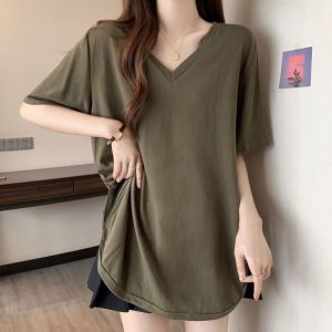 Lieoyuarn | Flattering Loose V-Neck T-Shirt