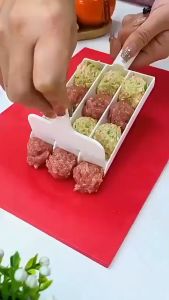 4 Rows Creative Meatball Maker Meatball Maker for Kitchen Cooping CookieDough or Sorbet Rice BallsMeatball Maker Tool