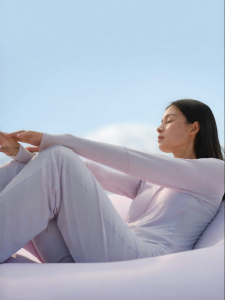 aTOUR PLANET | Deep Sleep Women Pajama Set with Bra Pads Long Sleeve Spring/Summer