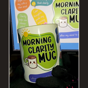 Mugs for Gifting - Morning Clarity Mug - Motivational Mug - Affirmation Mug - Pink Blue Green Purple 11oz Ceramic Mug - Mugs for Souvenirs Giveaways Gifting - Cute Mug - Unique Finds - Coffee Mug