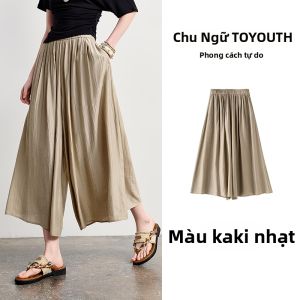 Toyouth | Quần Dài 3/4 Thoáng Mát Phong Cách Casaul