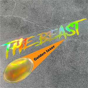 1PC Laser THE BEAST Motorcycle Stickers Waterproof for Fuel Tank Racing Helmet Scooter Body Car Window Universal Vinyl Decals