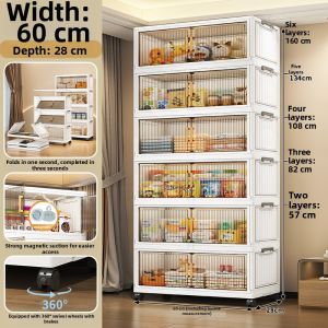 ZHUOLESHI | Foldable Multi-level With Door Storage Cabinet