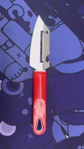 Pengupas Serbaguna Gagang Merah: Desain Ergonomis & Fungsi Multifungsi