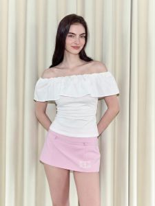 Basic House | Off Shoulder French Style Fitted T-shirt