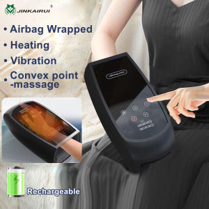 Jinkairui Electric Hand Massager with Air Compression & Heating Palm Massager Acupoint Massage Blood Circulation and Improve Hand Flexibility