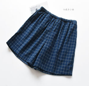 Simple Japanese Women S Pure Cotton Washed Beach Couple Pajama Pants