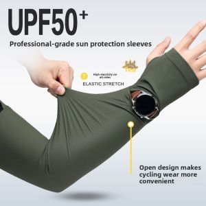 UV Protection Arm Sleeves for Men Summer Outdoor Cycling Fishing Loose Large Size