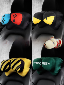 Automotive Headrest Neck Pillow Car Pillow a Pair of Car Personality Trendy Pillow Lumbar Support Pillow Creative Car Interior Supplies