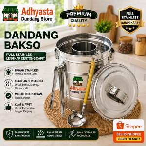 DANDANG BAKSO 20cm STAINLES MURAH GRATIS CINTUNG CAPIT