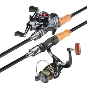 WEW | New Lure Fishing Rod Spinning & Baitcasting Combo