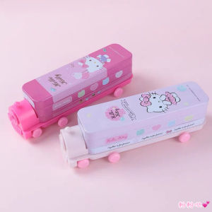 [READY STOCK] Sanrio Shanghai Hello Kitty Double Layer Pencil Box Train Shape Pencil Case Stationery Box