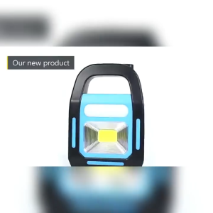 3 in 1 Solar USB Rechargeable COB LED Camping Lantern Waterproof Emergency Flashlight Built-in Power Bank for Outdoor Camping