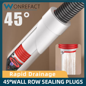 Anti Odor 45 Degree Wall Drainage Seal Plug Pipe Anti Odor Sewer Pipe Universal Sealing Magic Tool  In The Sewer Sealing Plug