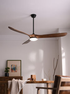 Real Wood High Wind Variable Frequency Ceiling Fan Light 88 inch