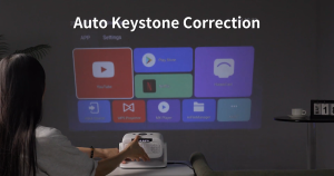 MeeGoo Portable Projector - Android 9 Smart 4K Ultra HD 720P Double WIFI Home Cinema With Speaker