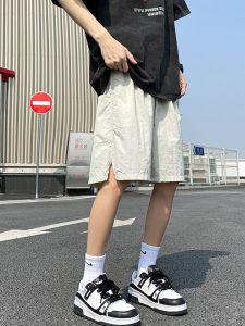 Quần Dài Nam Mùa Hè Ice Silk Five-Fifths Quần Dài Ống Đứng Rộng Rãi Màu Trơn Thời Trang Trẻ Em Quần Dài Thường Ngày