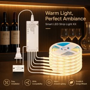 1-6pcs COB LED Strip Light Door Opening Auto Sensor Sync Control for Wine Cabinet Closet Under Cabinet Collection Display Decor